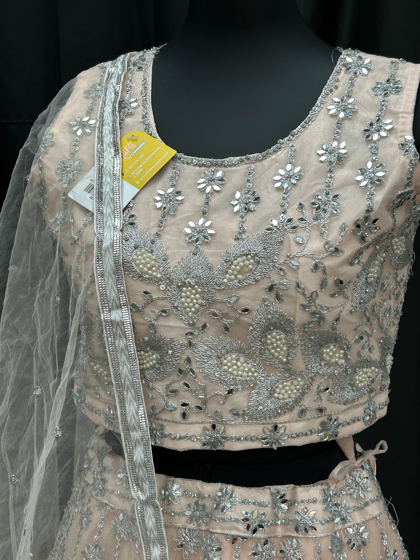 Light peach color lehenga set
