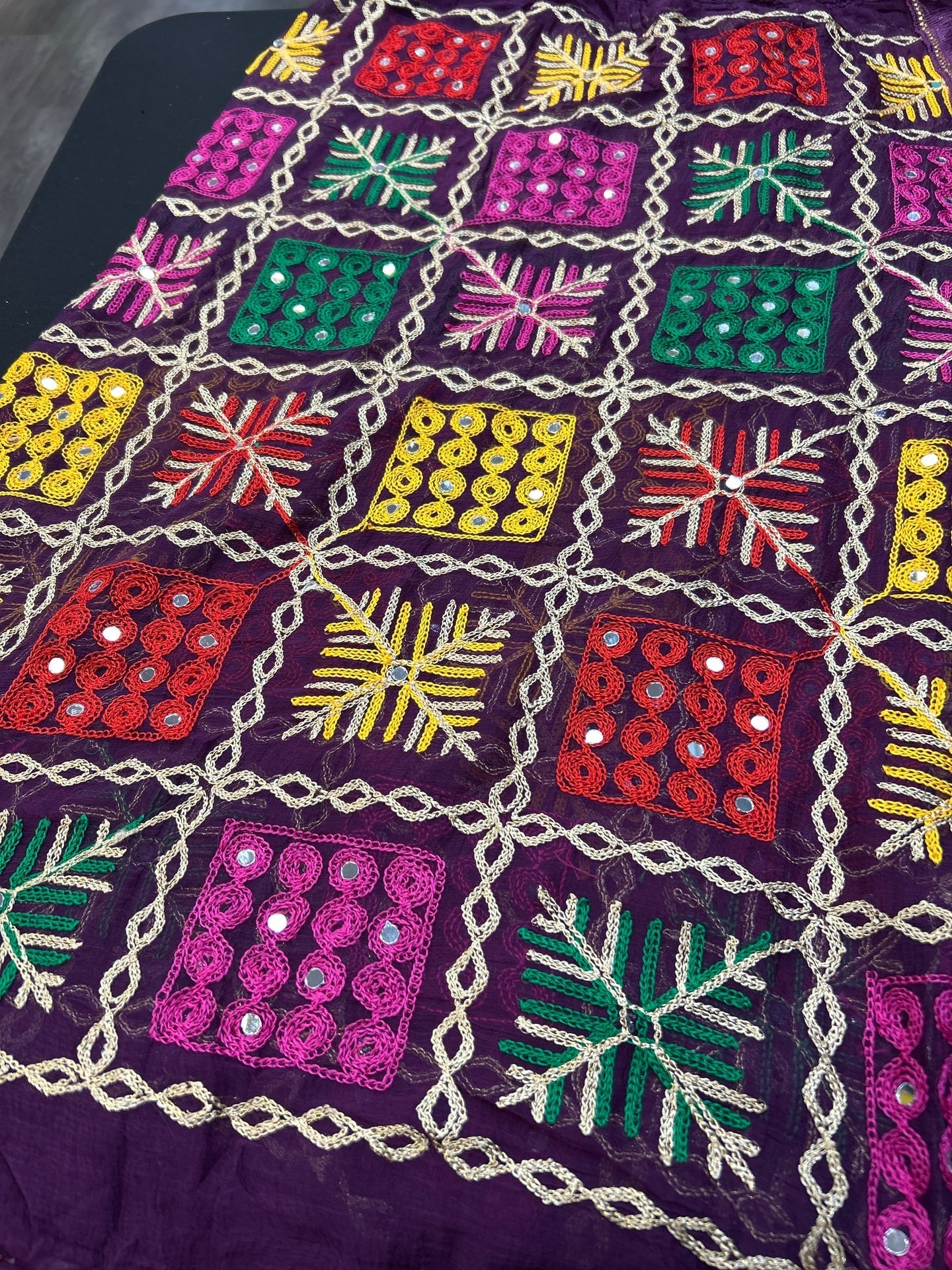 Embroidered phulkari dupatta