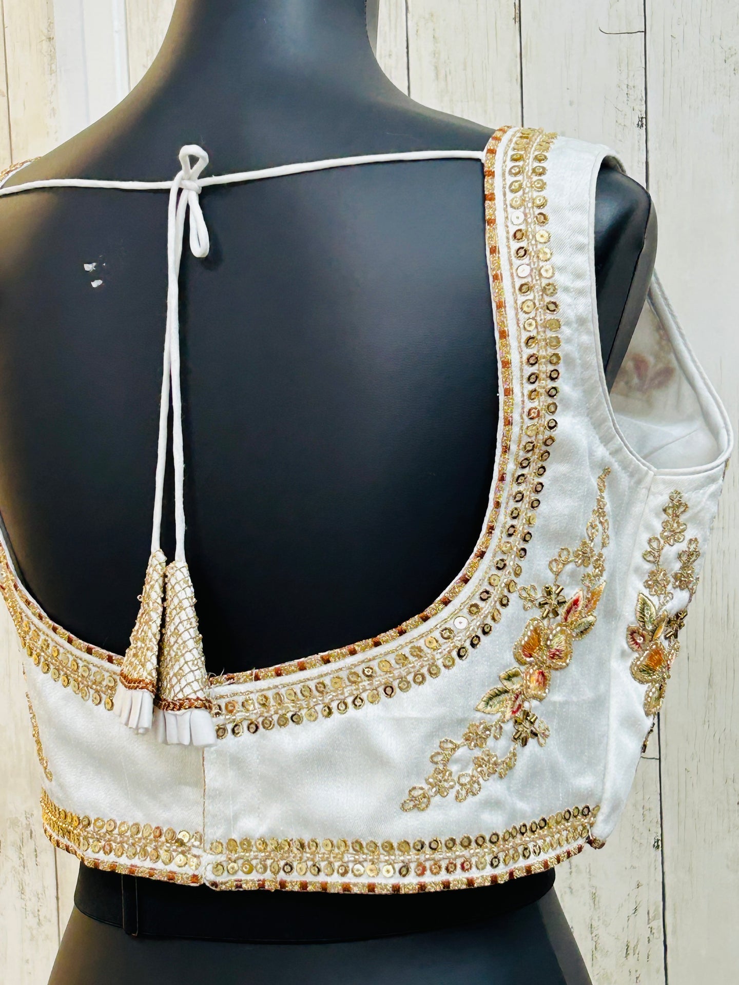 Silk blouse with heavy embroidery work