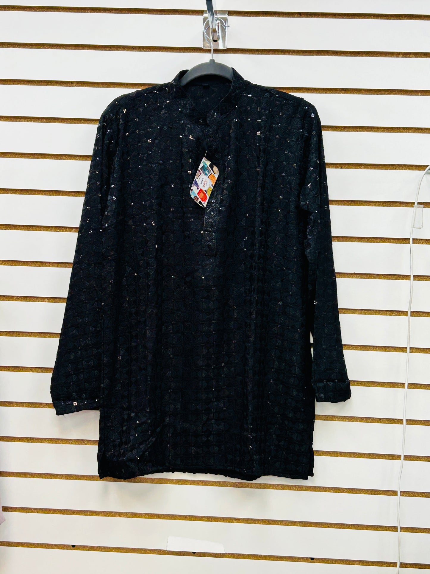Black sequin kurta | short kurta