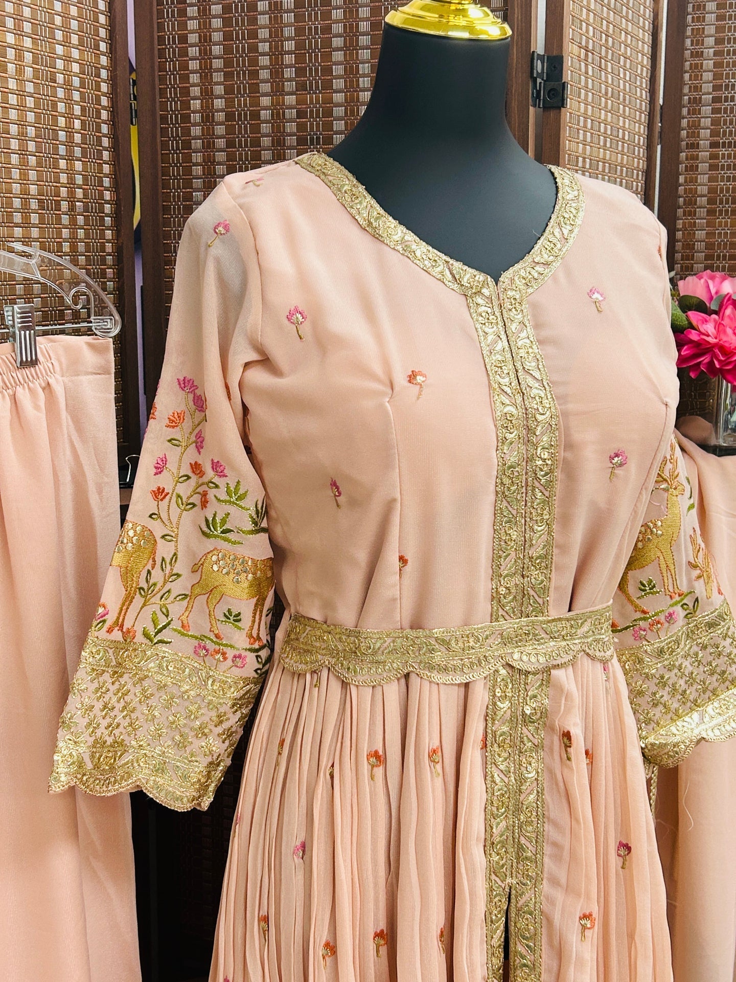 Party wear long dress with Plazzo phant