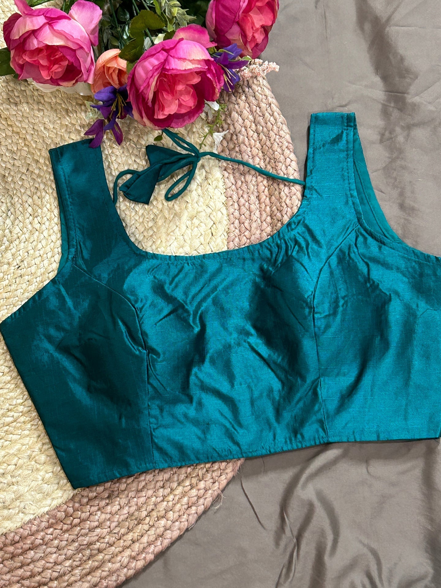 Raw silk blouse
