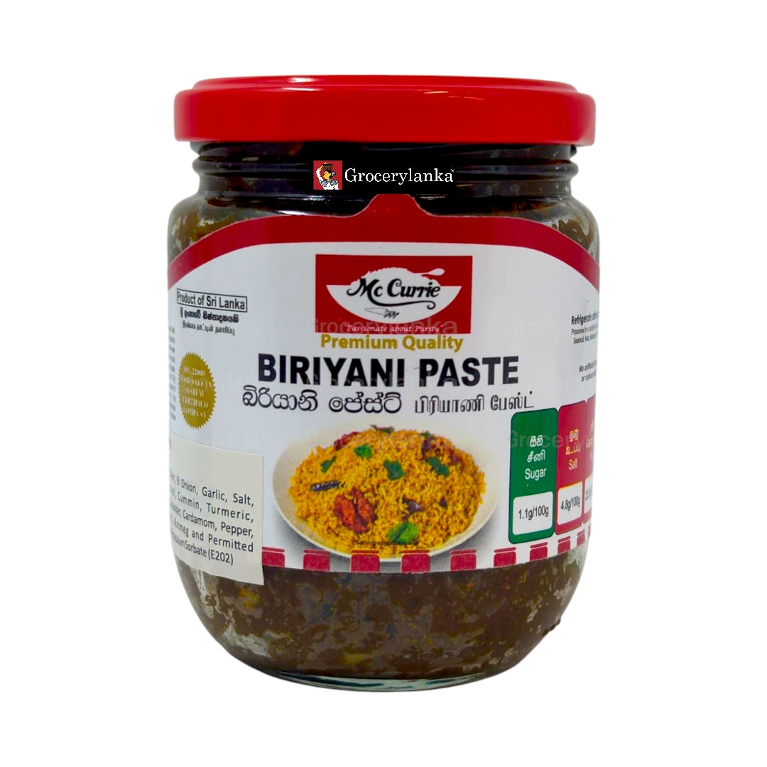 McCurrie Biriyani Paste 250g – Gourmet Sri Lankan Biriyani, Made Effortless