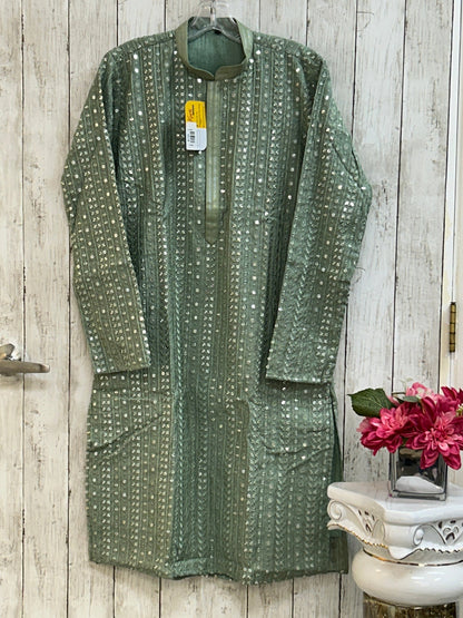 Light green kurta pajama set for men