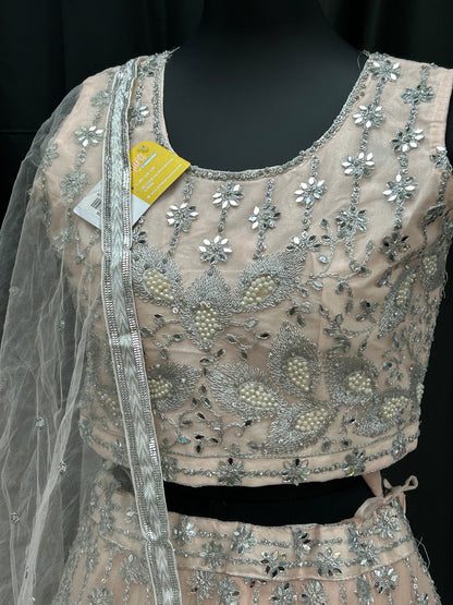 Light peach color lehenga set