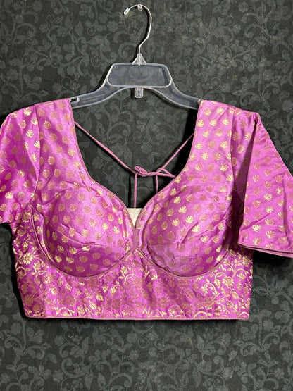 Jacquard silk blouse : light purple ( vegan silk)