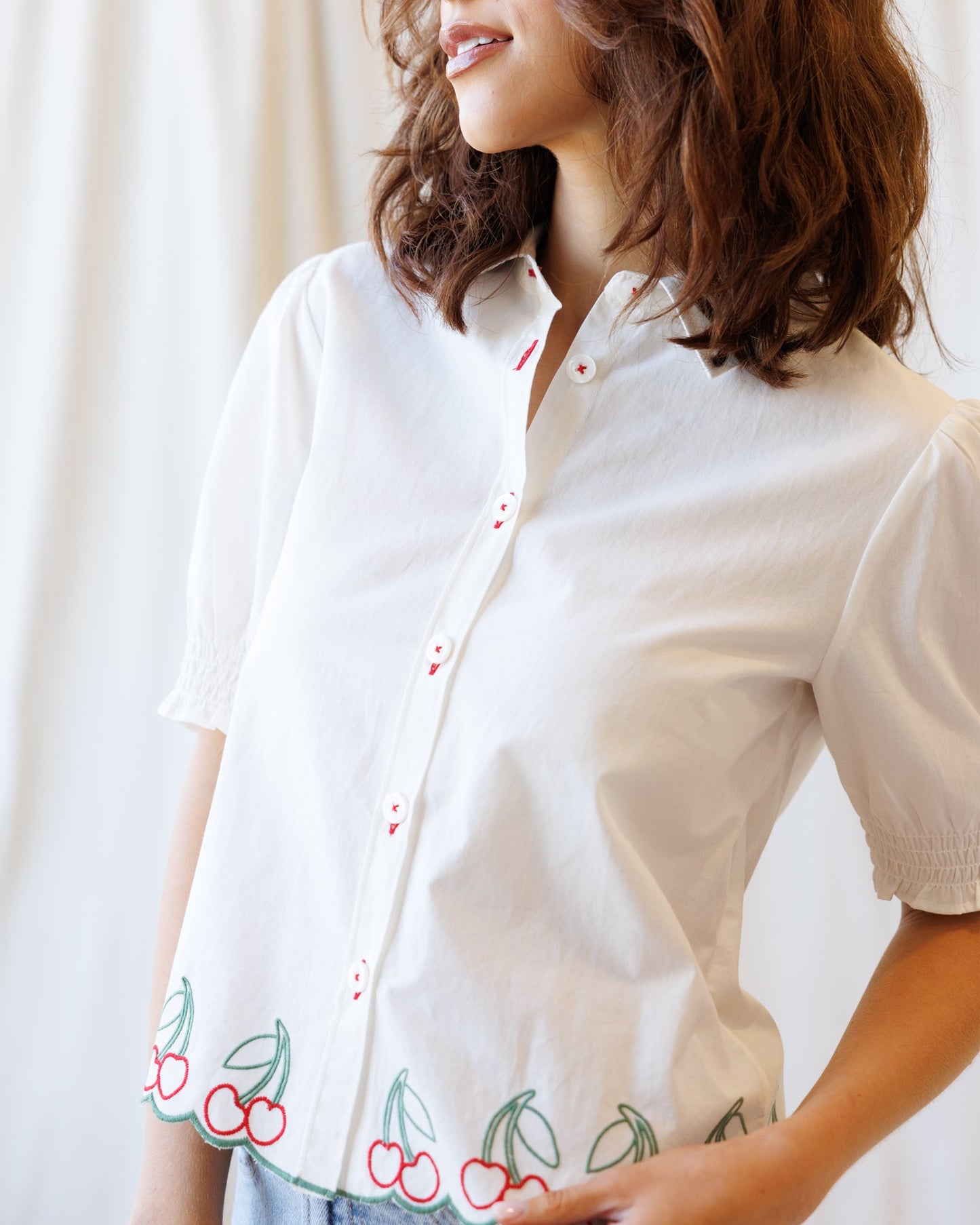 Cherry Cute Button Down