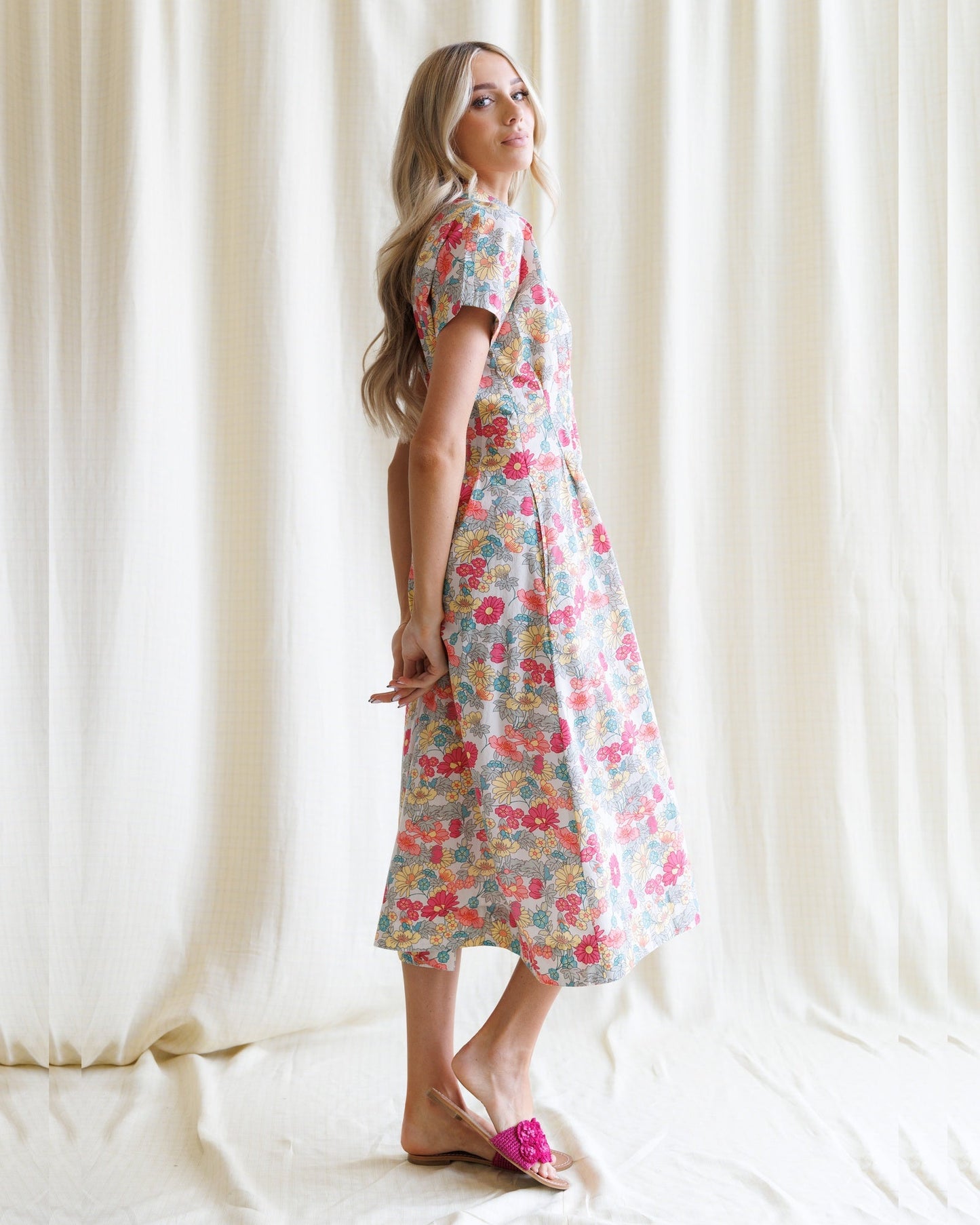 Pleated Shirtdress