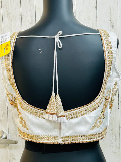 Silk blouse with heavy embroidery work