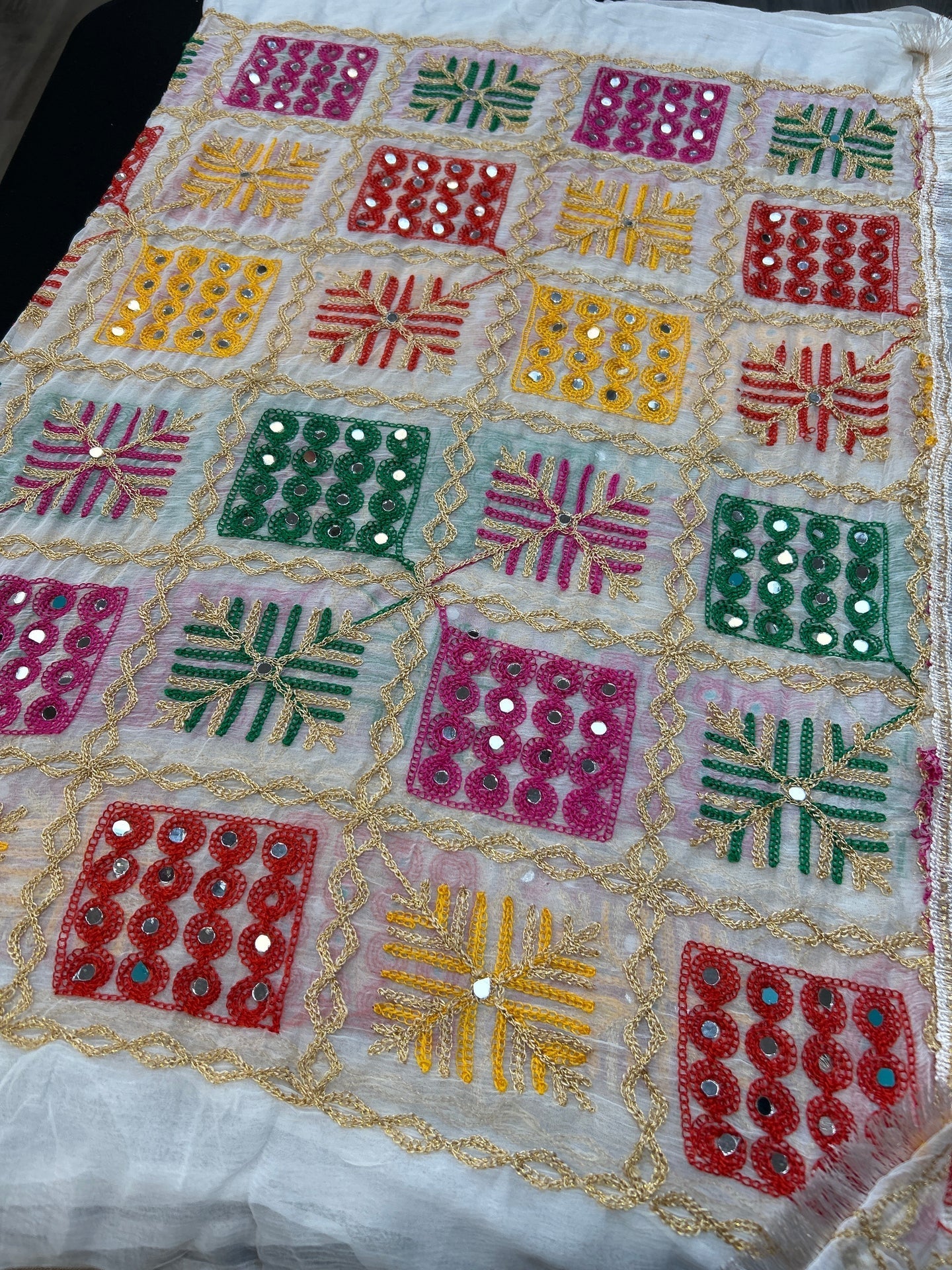 Embroidered phulkari dupatta