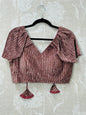 Fancy cap sleeve blouse