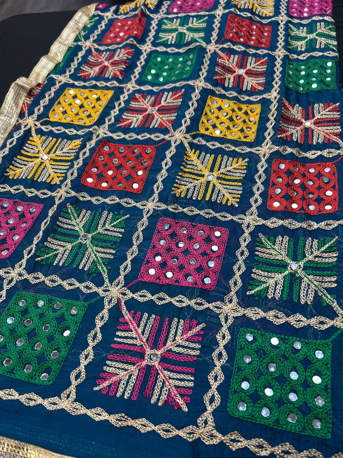 Embroidered phulkari dupatta