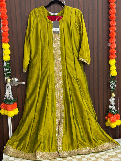 Silk anarkali suit
