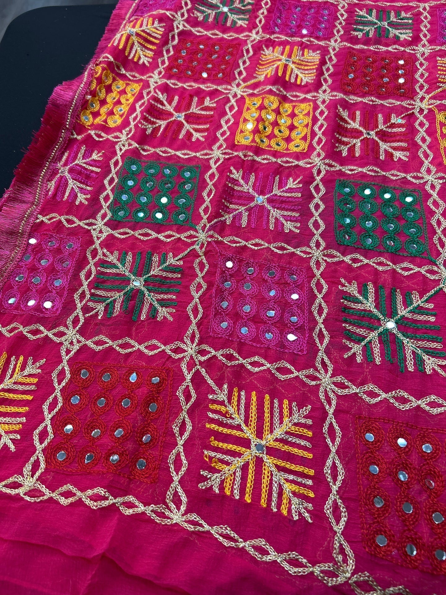 Embroidered phulkari dupatta