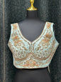 Silk blouse with heavy embroidery work