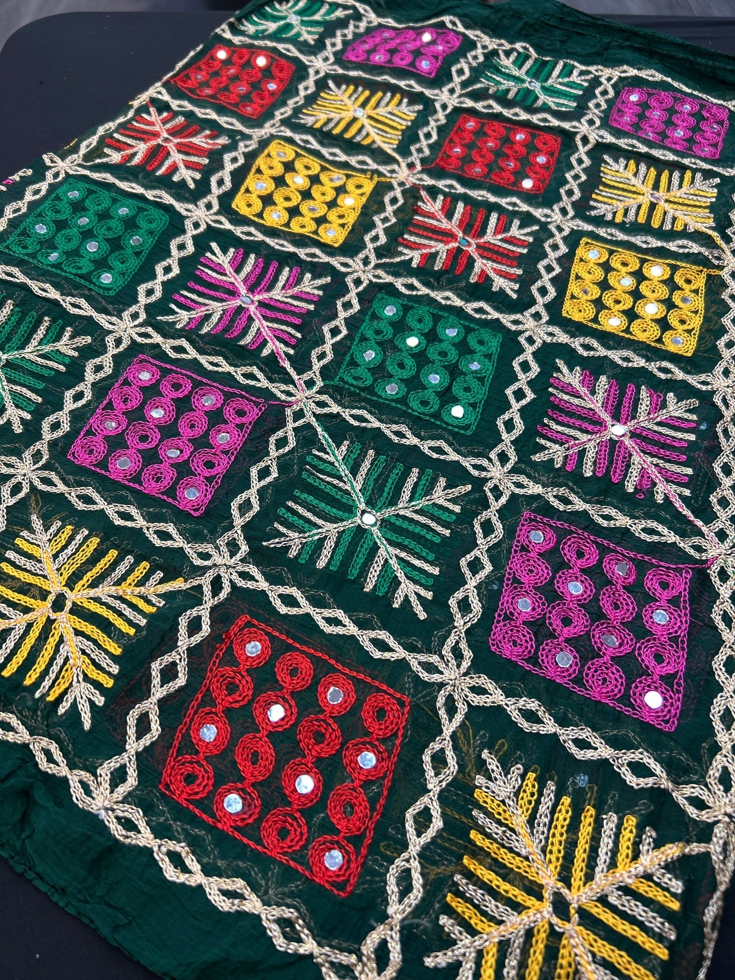 Embroidered phulkari dupatta