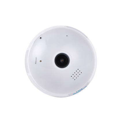 Silarius SIL-FISHBULB3MP 3MP WiFi, bulb fish-eye Camera,  app (IC See) , TF card, 2-Way Audio , app can switch bulb on - 1.29mm lens (SILVER COLOR)