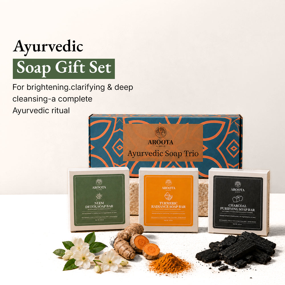 Ayurvedic Soap Gift Set: Neem, Turmeric & Charcoal