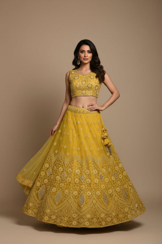Yellow lehanga choli