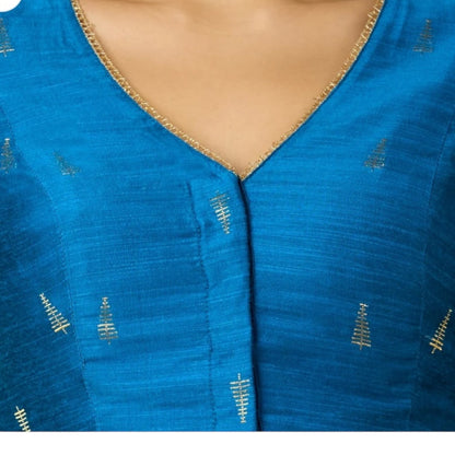 Teal blue blouse