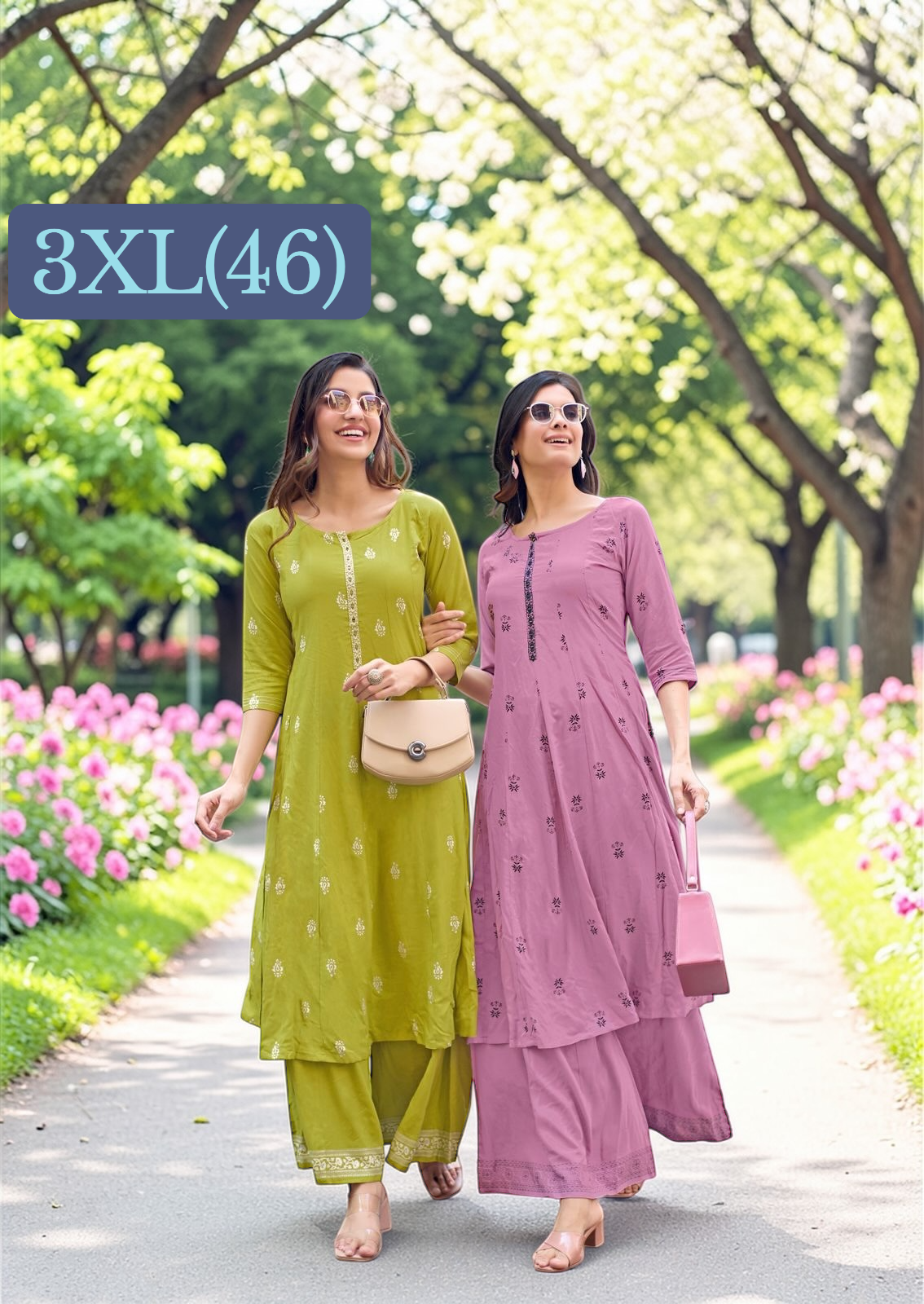 Summer Cotton Kurti plazzo set