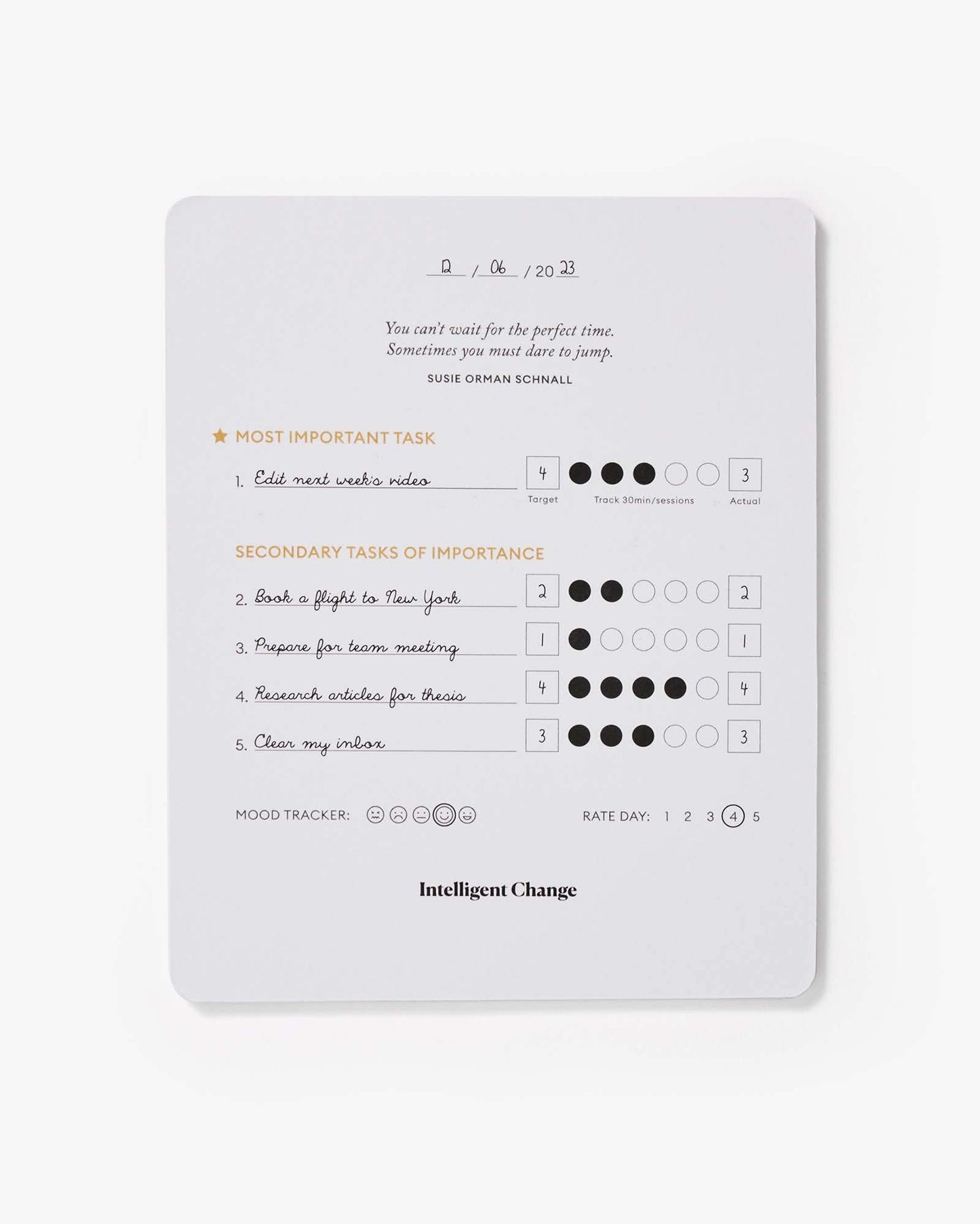 Productivity Planner Cards