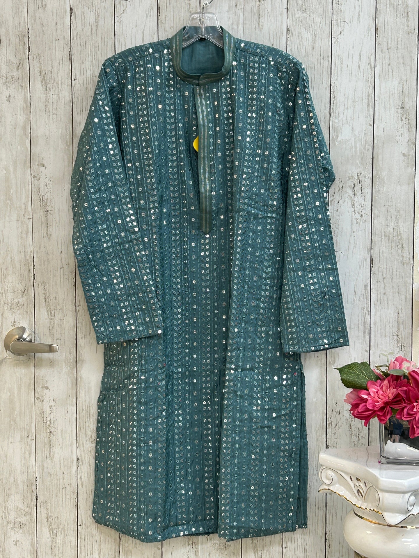 Mirror work kurta pajama set for men