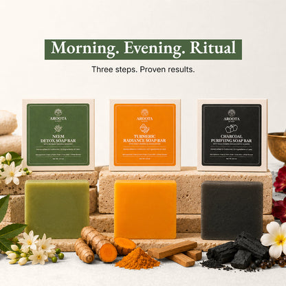 Ayurvedic Soap Gift Set: Neem, Turmeric & Charcoal