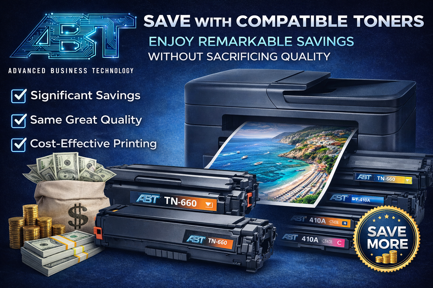 Compatible CF500A Black Toner Cartridge for HP Color LaserJet Pro M254 & MFP M280 Series