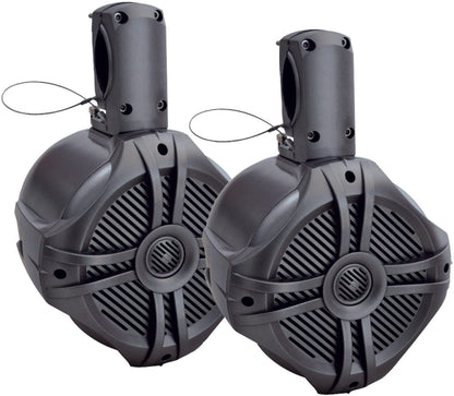 Power Acoustik MWT‐65T Marine-Grade 6.5" 500-Watt Wake Tower Enclosure & Speaker System (Titanium)