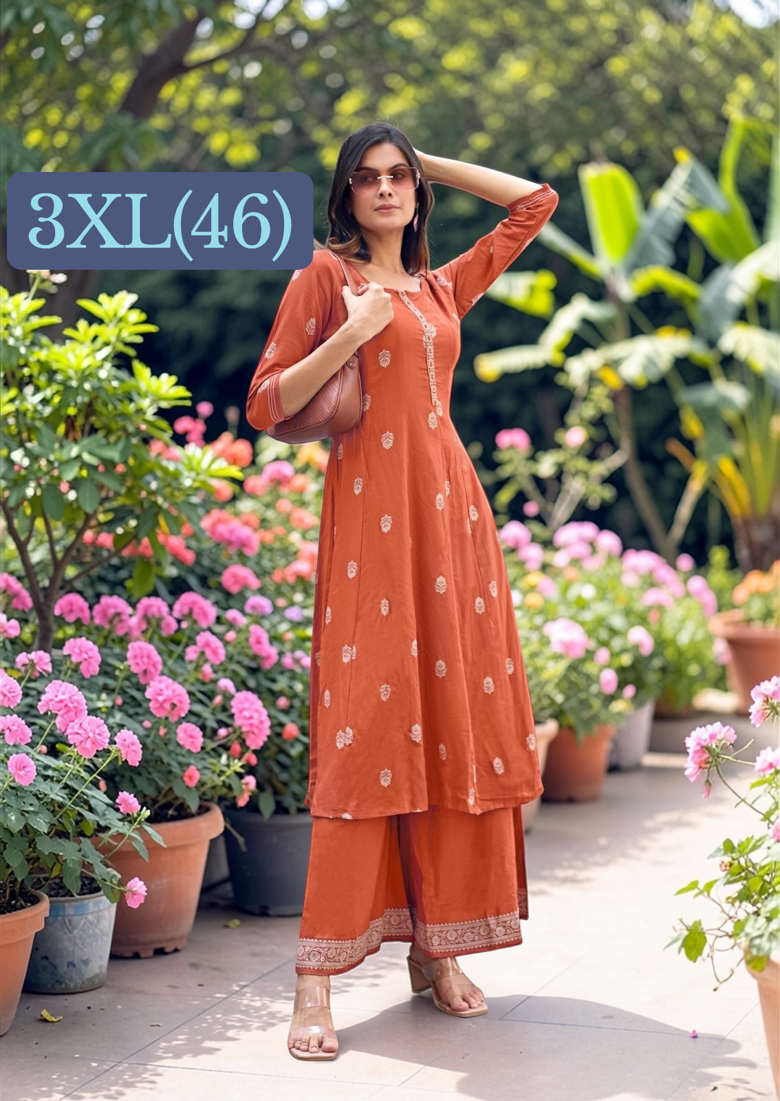 Summer Cotton Kurti plazzo set