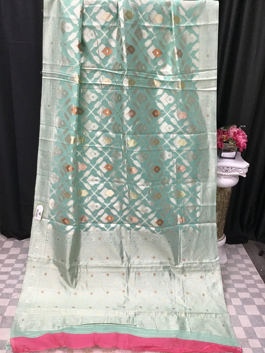 Linen cotton saree