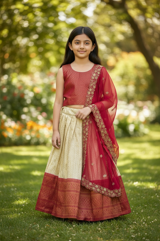 Girls Lehenga Choli - Kids Festive Wear Set