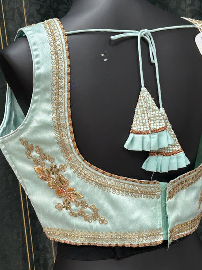 Silk blouse with heavy embroidery work