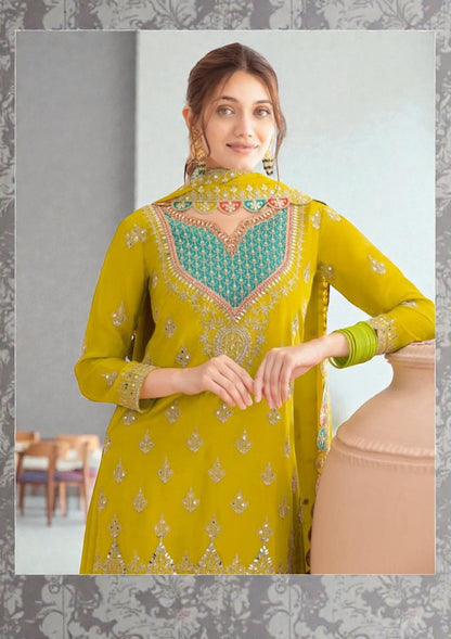 Chiffon sharara suits