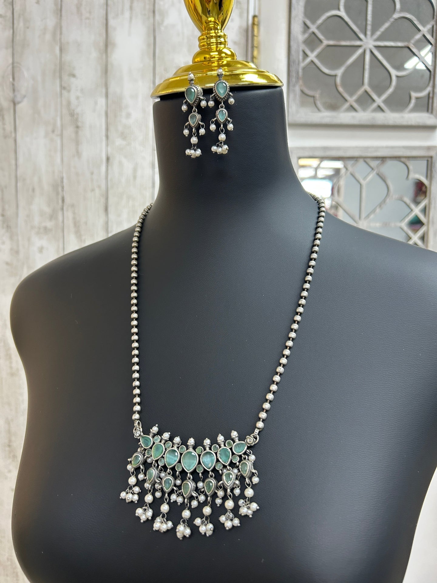 Oxidized necklace set