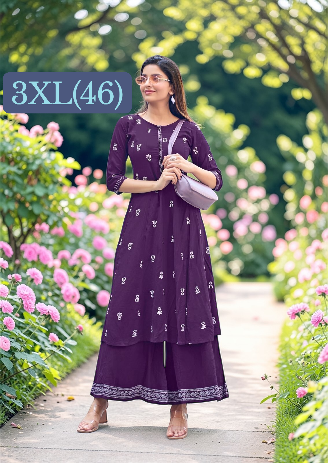 Summer Cotton Kurti plazzo set