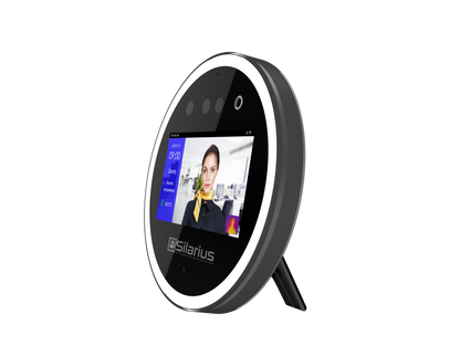 Silarius SIL‐ACCESSTEMP Smart Facial Time Attendance Access Control Terminal with Temperature Measurement , Employee time management Device (NDAA Compliant)