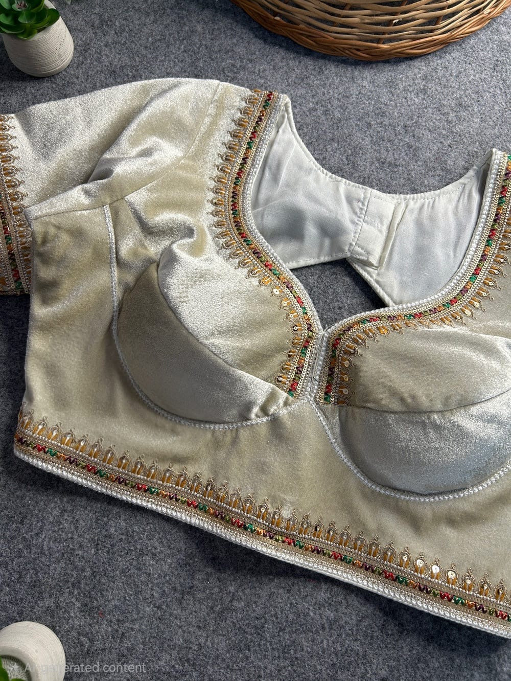 Velvet designer blouses