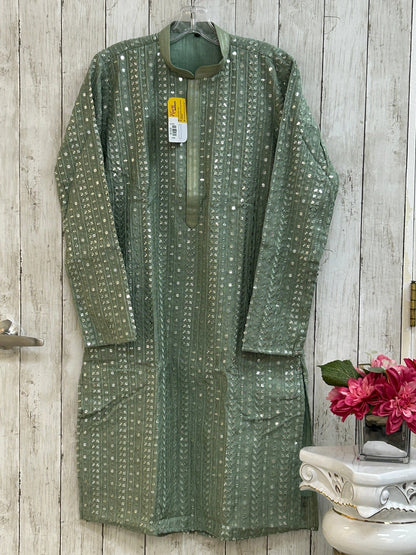 Light green kurta pajama set for men