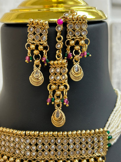 Gold plated necklace set / traditional necklace set