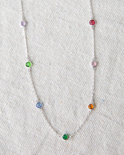 Silver Pop of Color Necklace