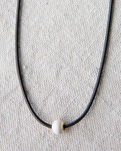 Pearl and Cord Necklace