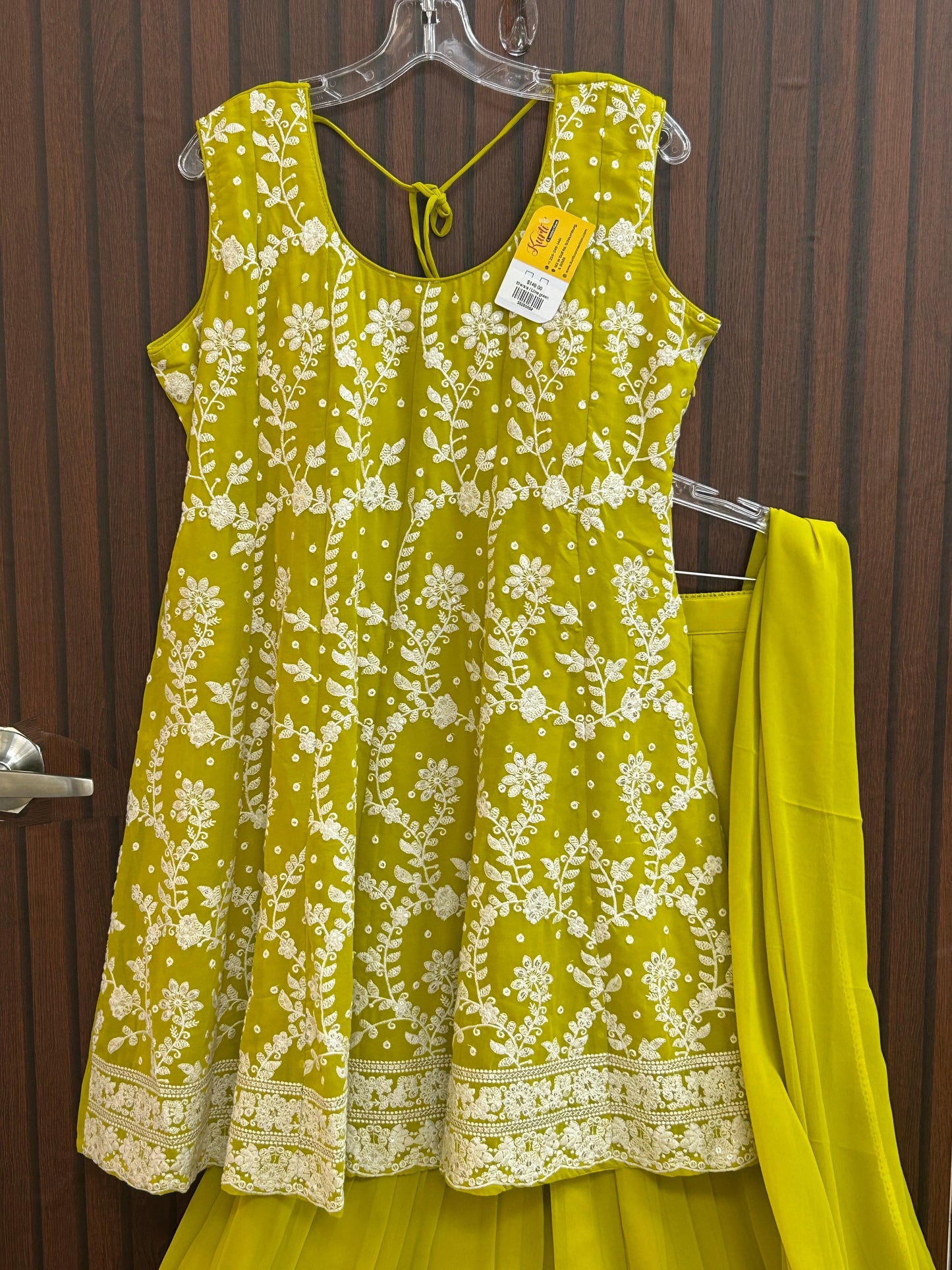 Chiffon Chikankari party wear sharara suit