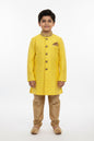 Yellow Sherwani set for kids