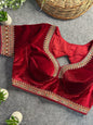 Velvet designer blouses