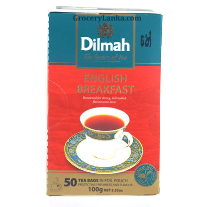 Dilmah English Breakfast Tea 50 Tea Bags 100g (3.53oz)