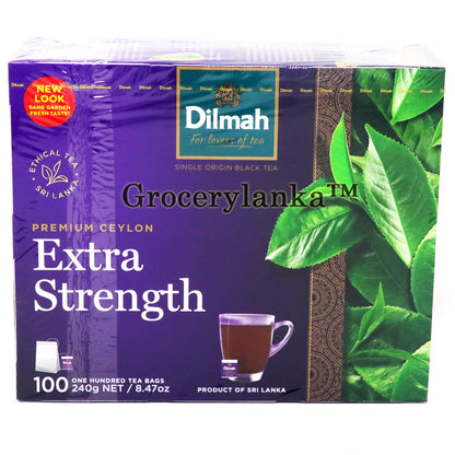 Dilmah Extra Strength Ceylon Tea – 100 Tea Bags of Bold Sri Lankan Black Tea