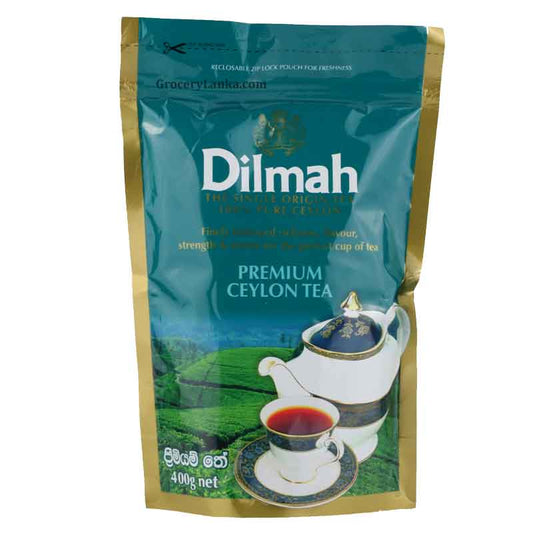 Dilmah Ceylon Tea 400g (14.1oz) – Loose Leaf Premium Sri Lankan Black Tea (BOPF)