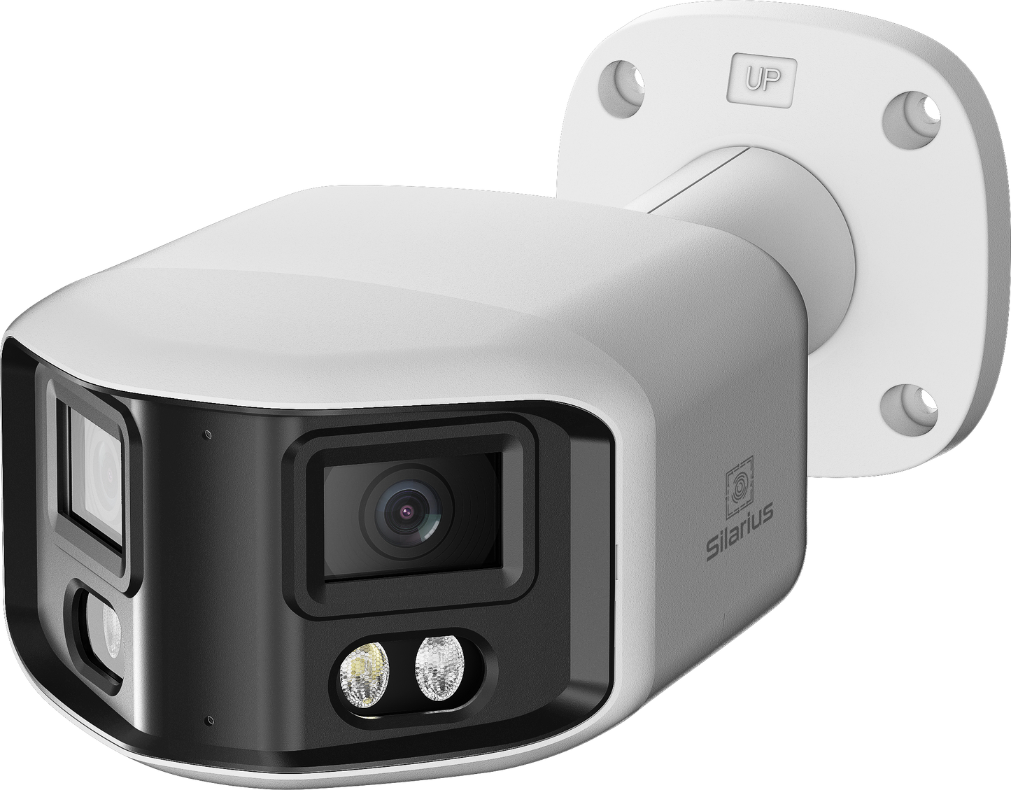 Silarius Pro Series SIL-PB8MP28AU 8MP Smart Dual Illumination Panoramic Auto Stitching ONVIF Bullet Network Camera with 2-Way Audio (NDAA Compliant)